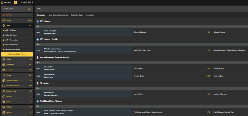 betobet oferta para tenis