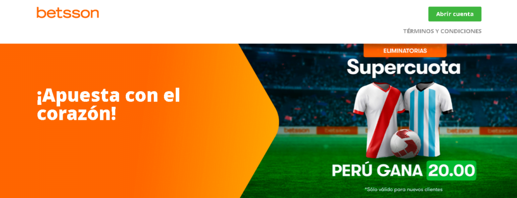 betsson supercuota perú vs argentina