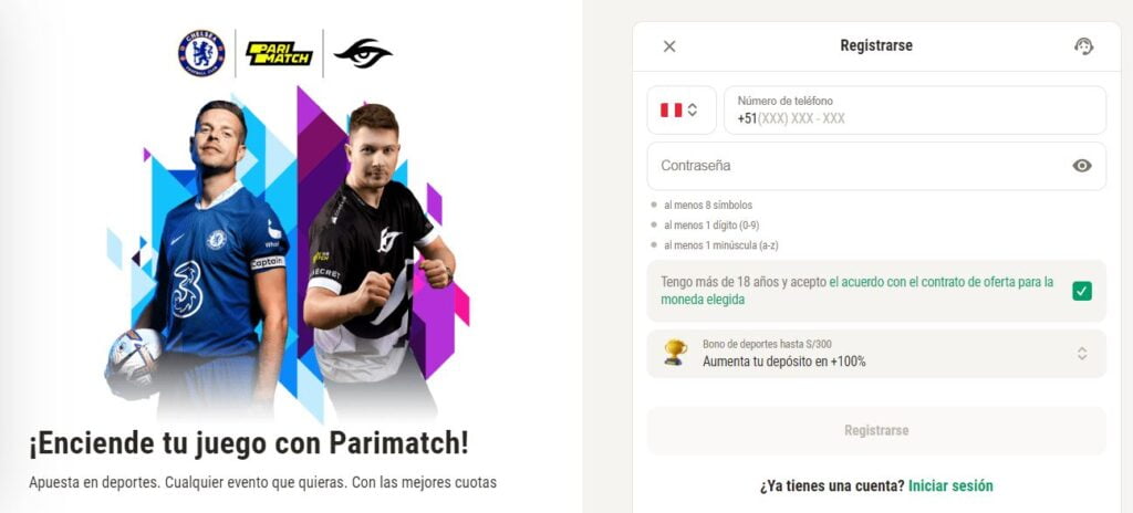 parimatch bono deportes