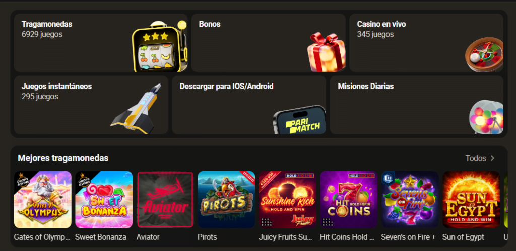 parimatch oferta slots