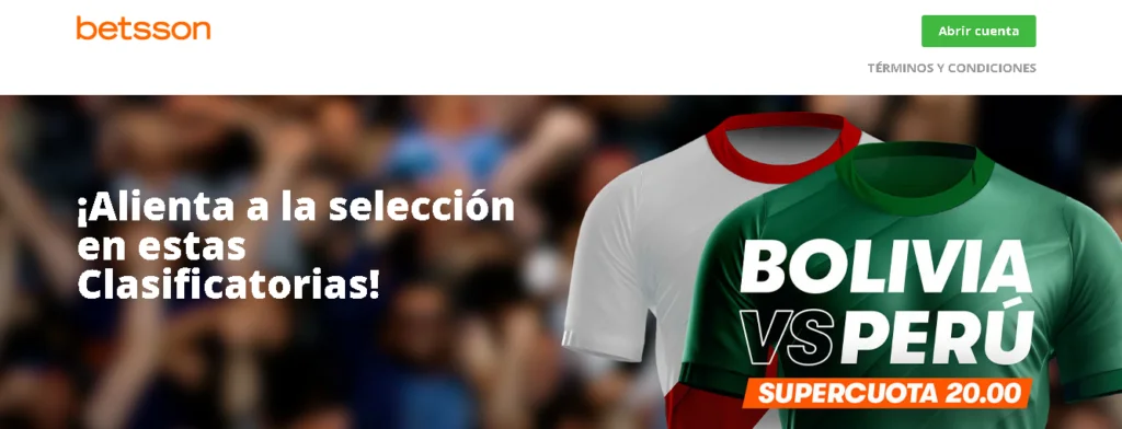 betsson supercuota bolivia vs perú