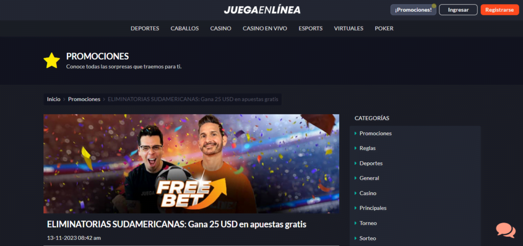 juegaenlinea eliminatorias sumerica