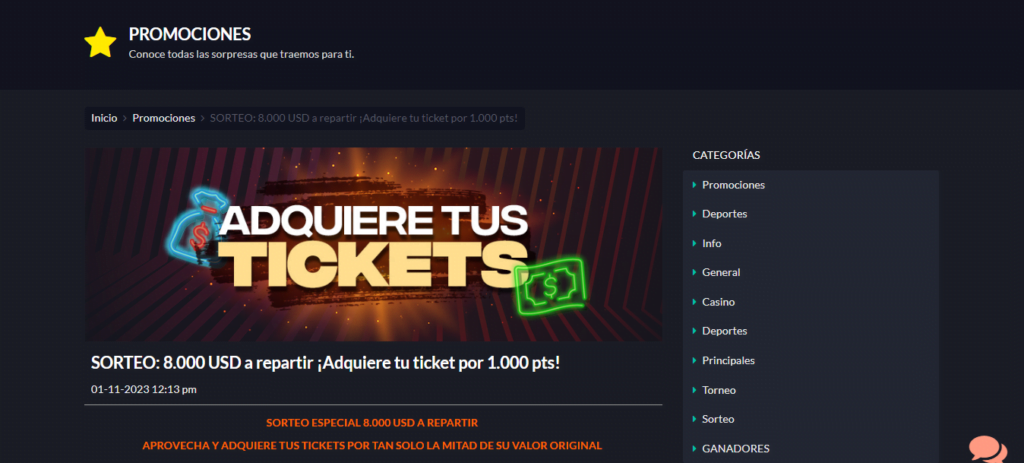 juegaenlinea ticket