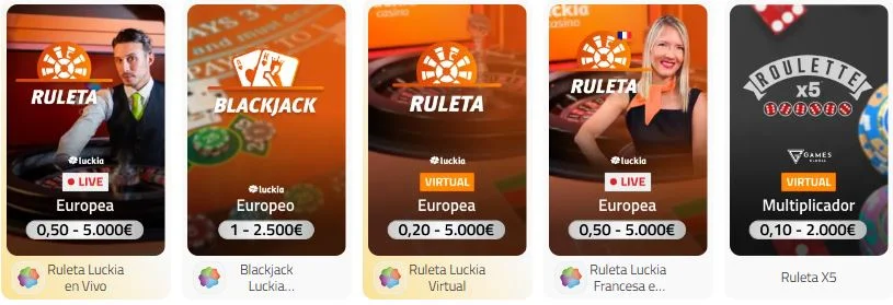 juegos exclusivos luckia casino