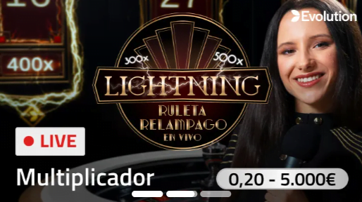 ruleta relámpago en vivo