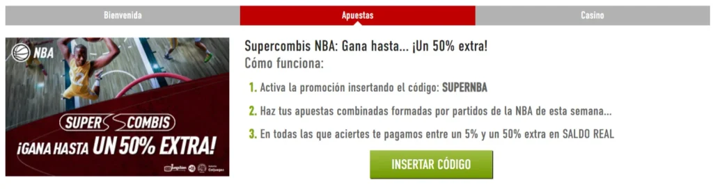 sportium supercombis en nba