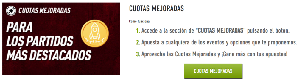 cuotas mejoradas sportium