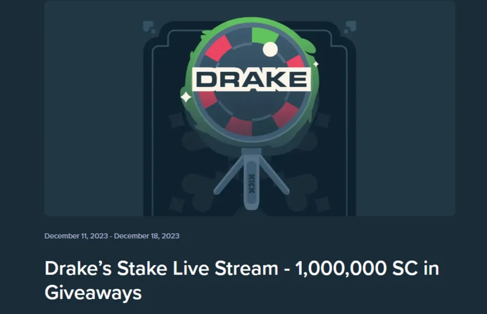 stake drake's live stream
