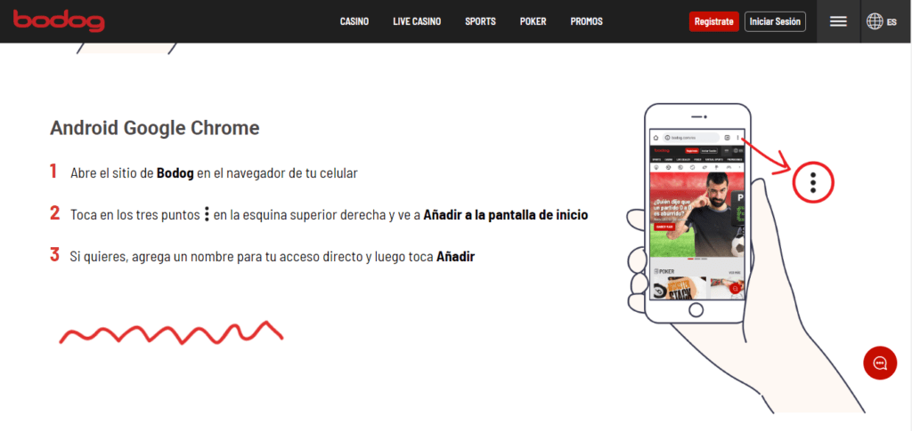 bodog aplicación móvil