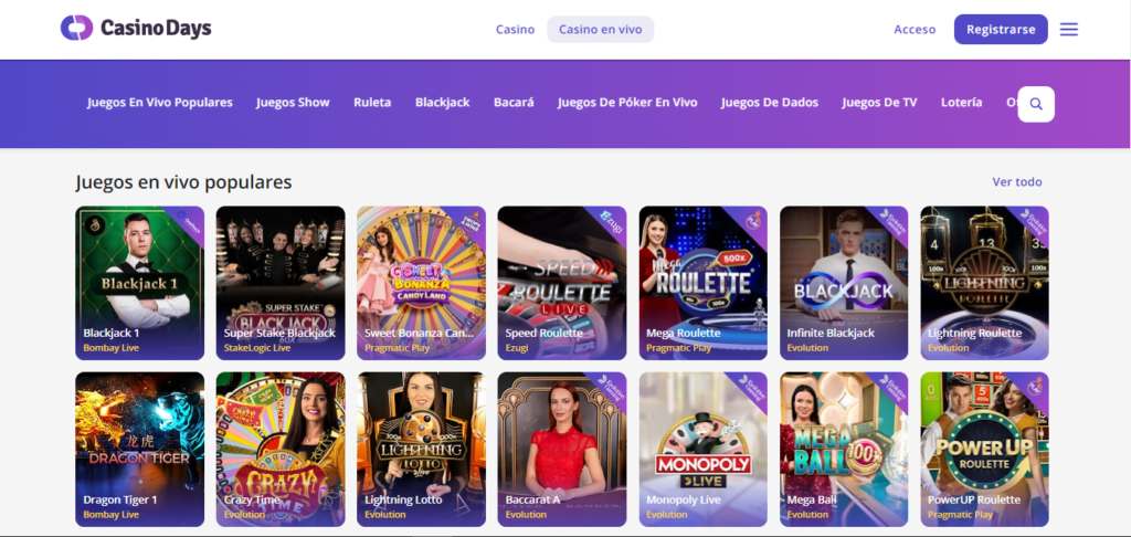 casinodays aplicación móvil