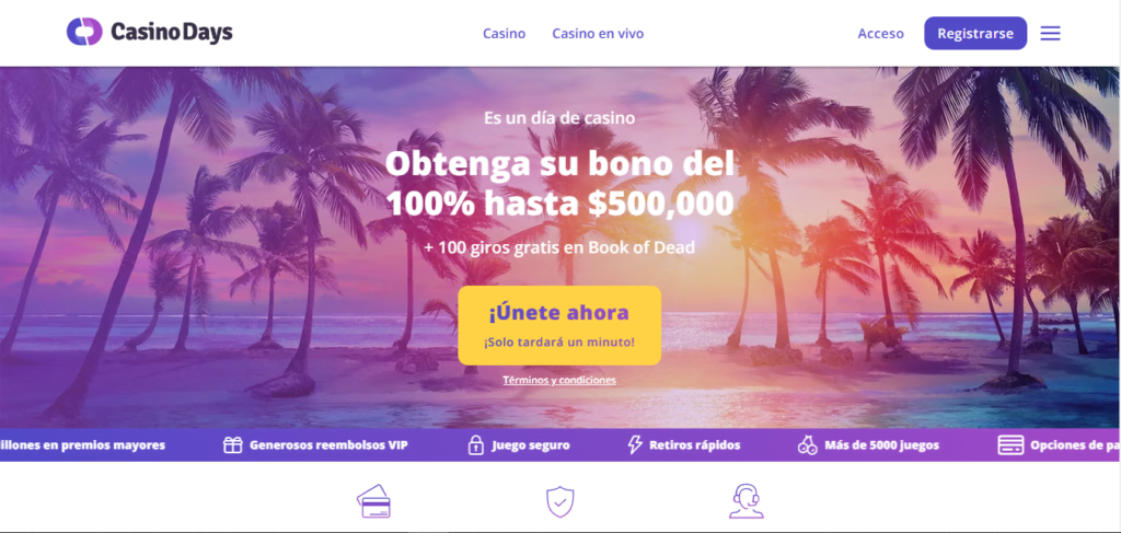 casinodays como descargar app