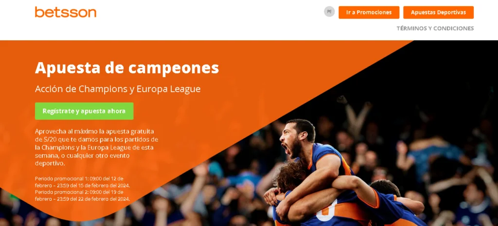 betsson champions y europa league