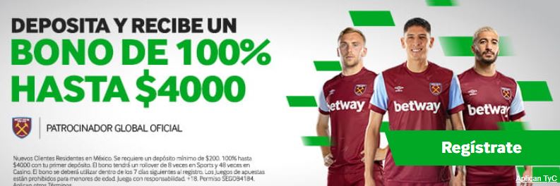 bono bienvenida betway