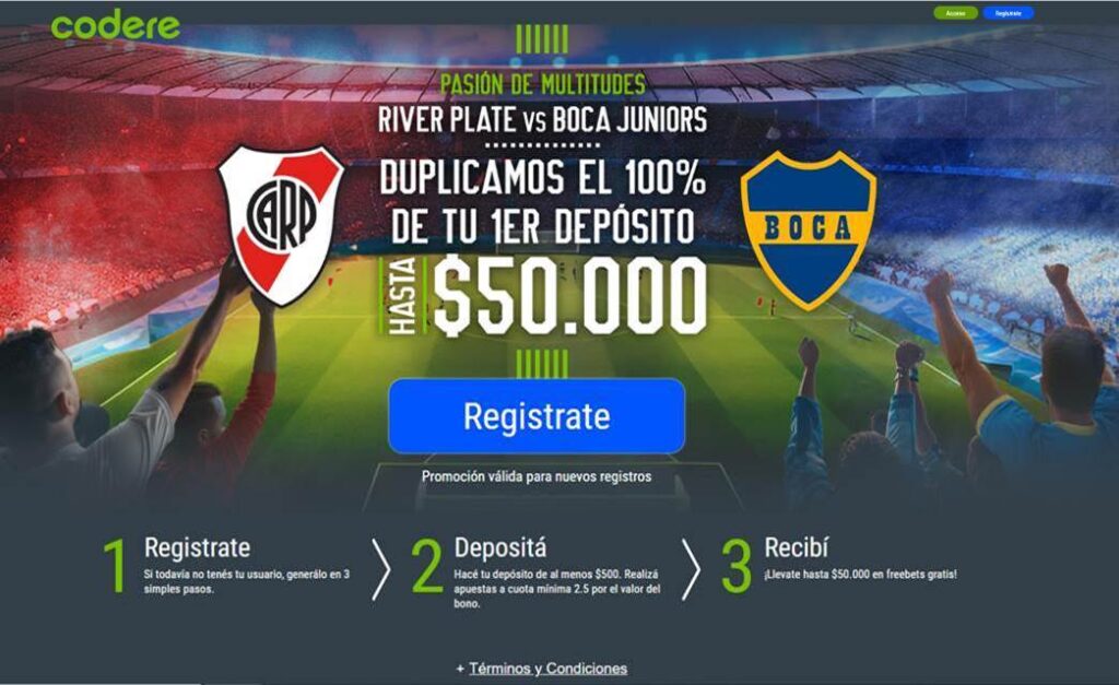 codere cuotas river boca