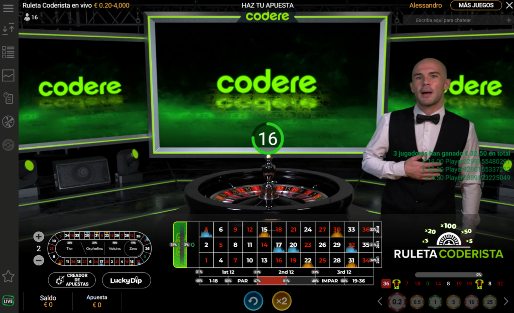 codere ruleta exclusiva
