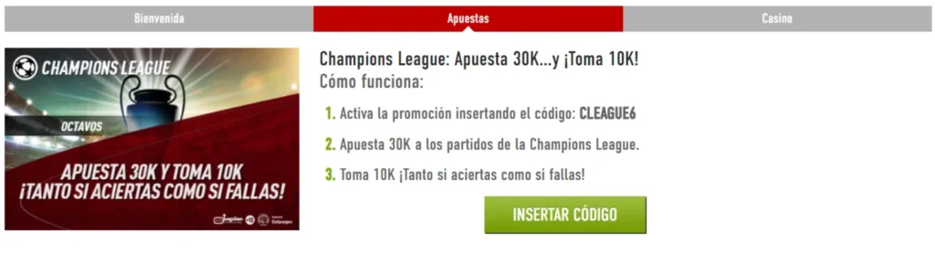 sportium champions league octavos