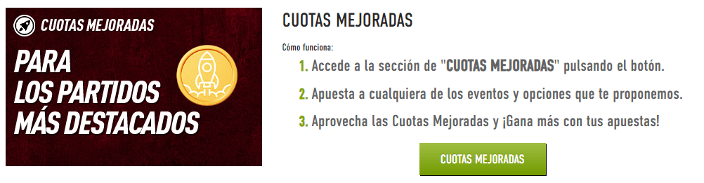 cuotas mejoradas sportium apuestas