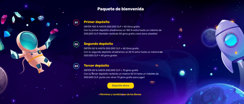 paquete de bienvenida galacticwins chile