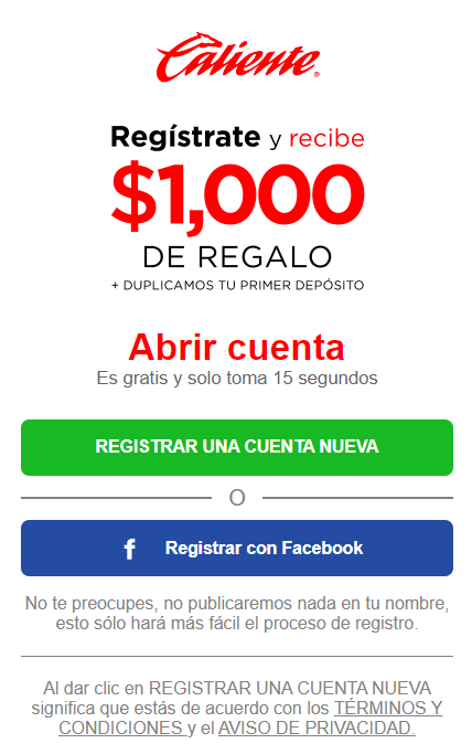 registro caliente méxico