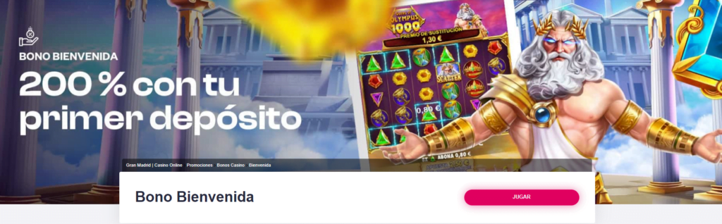 bono bienvenida gran madrid casino online