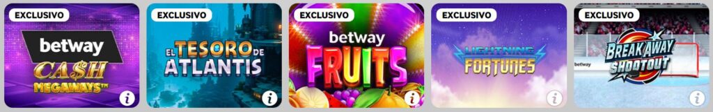 juegos exclusivos betway