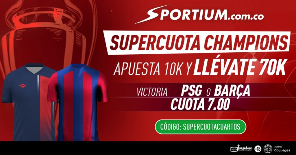 sportium supercuota psg barcelona