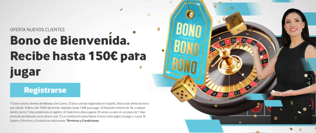 bono de bienvenida de betway casino en vivo