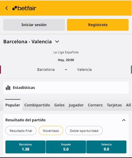 Betfair El Noventazo