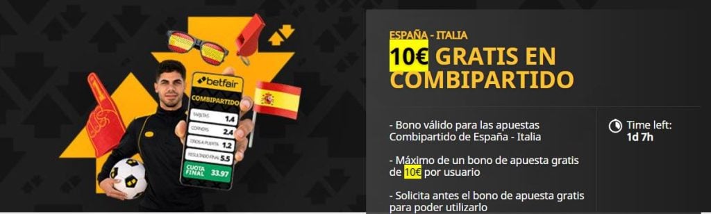 apuesta gratis betfair españa vs italia