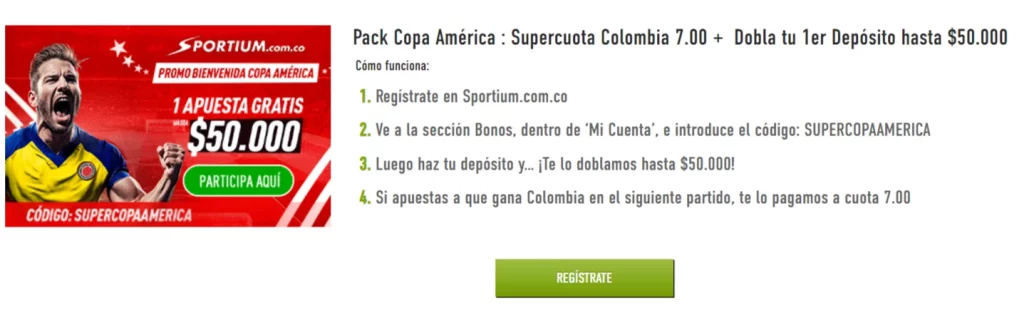 sportium pack copa américa