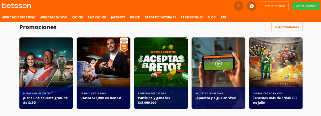 betsson promociones perú