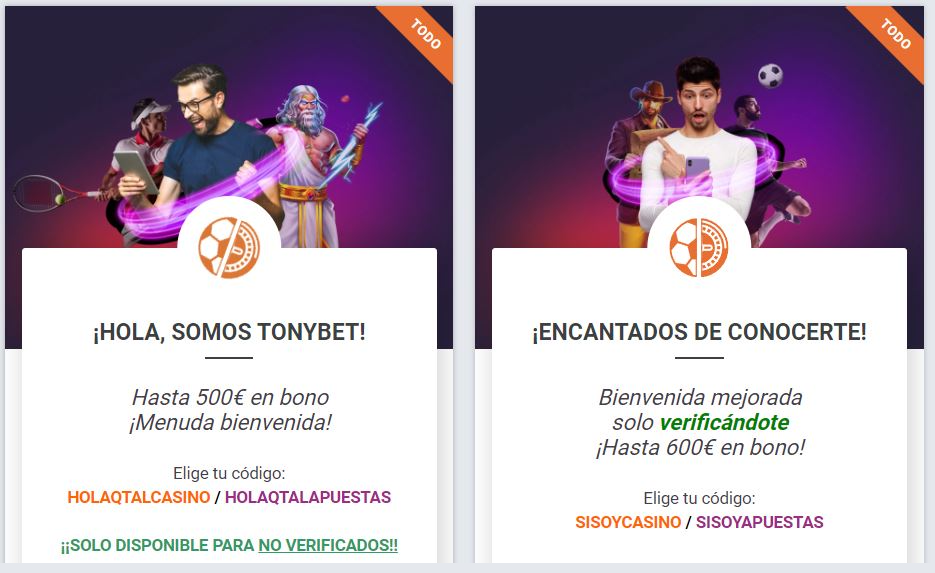 bonos tonybet