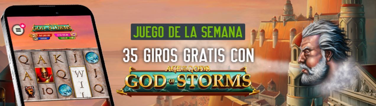 codere giros gratis god of storms