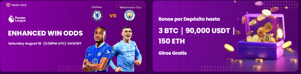 trustdice cuotas altas premier league