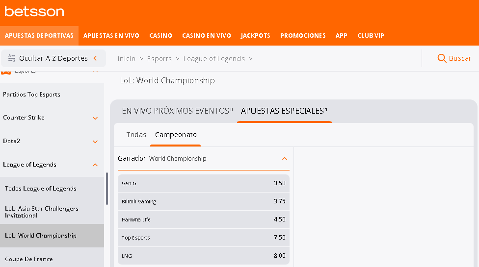 betsson mundial de lol