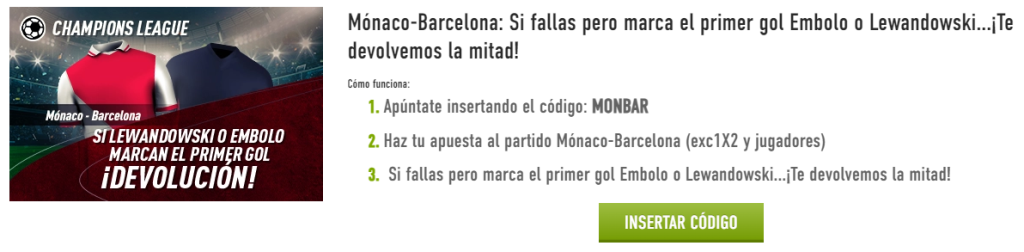 mónaco vs barcelona sportium