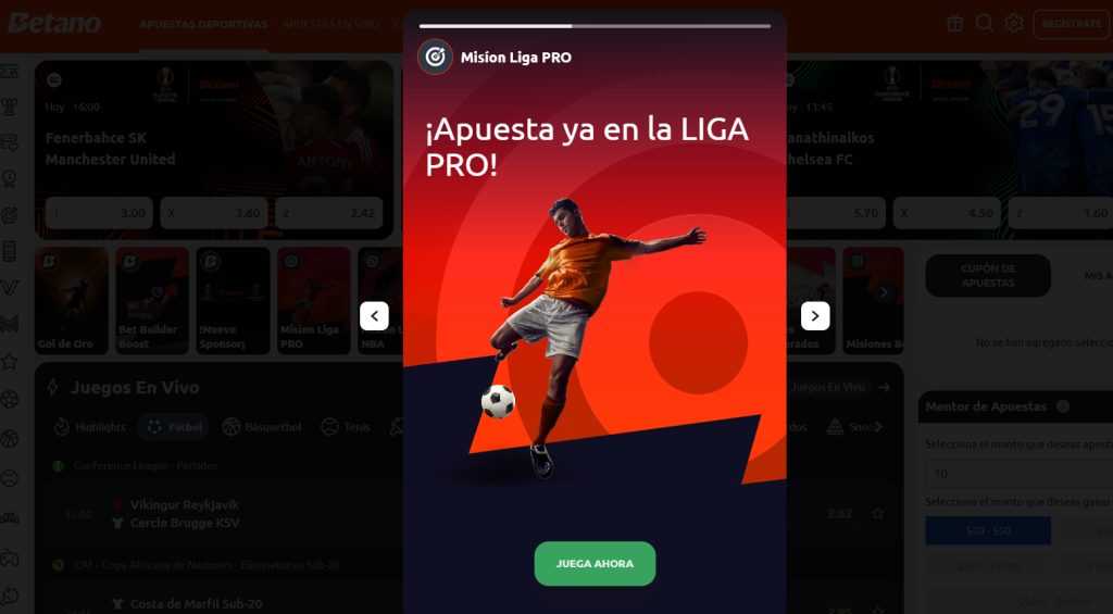 betano misión liga pro