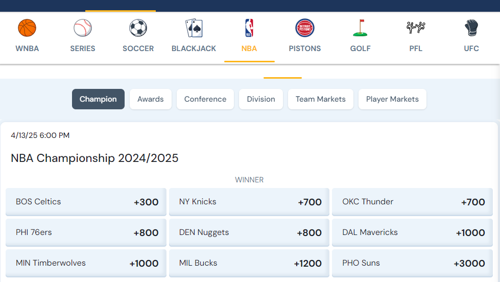 betrivers nba futures