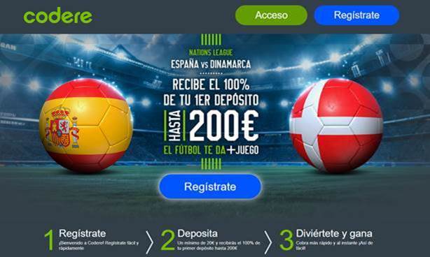 españa vs dinamarca codere