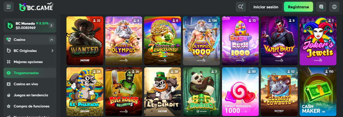 mejores slots para jugar en bc.game argentina