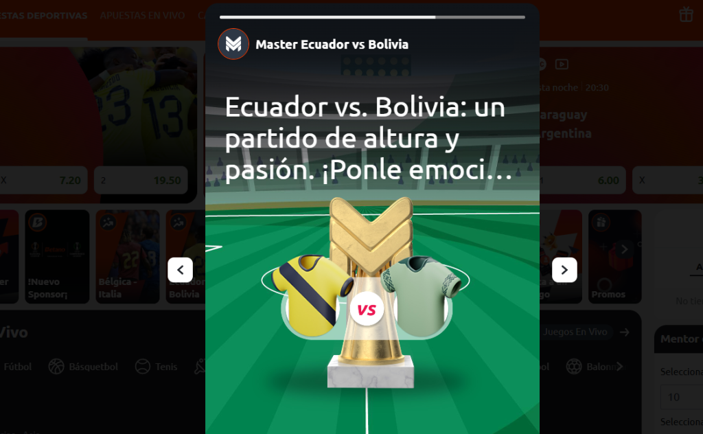 betano master selección