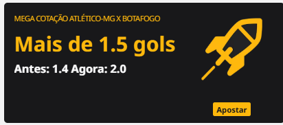 betfair mega cotação atlético botafogo