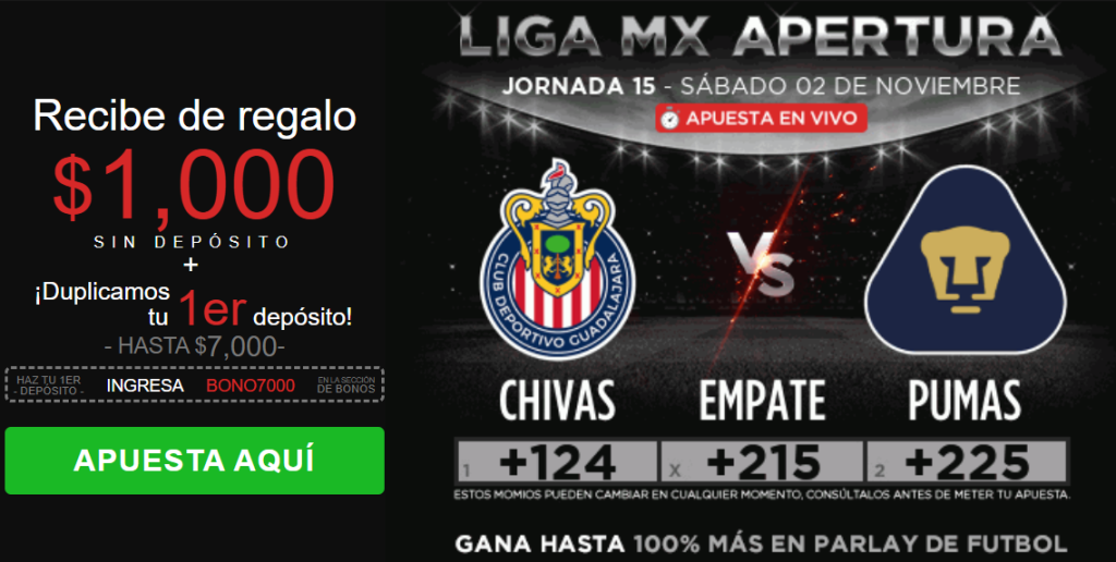 caliente pumas vs chivas