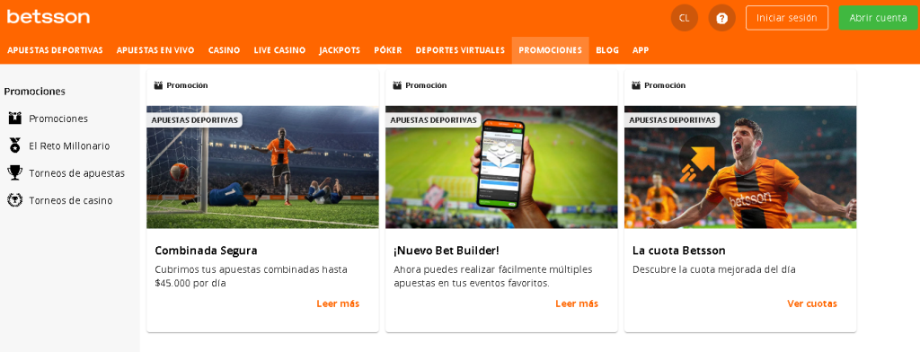 betsson fútbol chile