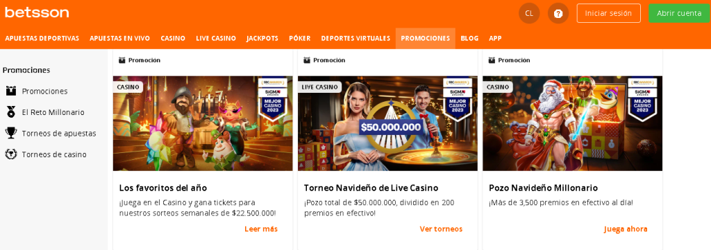 betsson torneo vivo