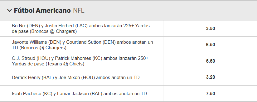 betway super momios nfl