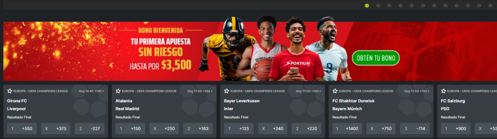 bono Sportium apuestas deportivas en México