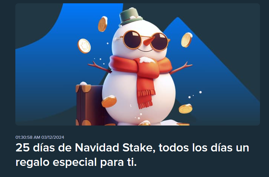 stake 25 días navidad