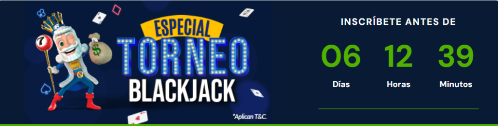 rushbet especial torneo blackjack