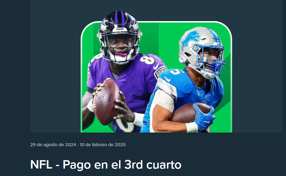stake promoción nfl 3er cuarto